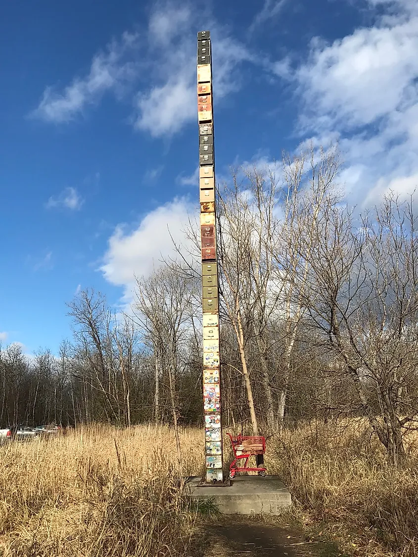 World's tallest filing cabinet in Vermont.