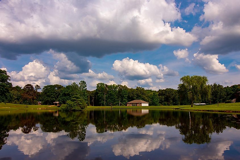 Small Southern Pond Alabaster Alabama.