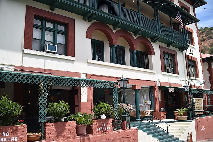 The historic Copper Queen Hotel in Bisbee, Arizona.