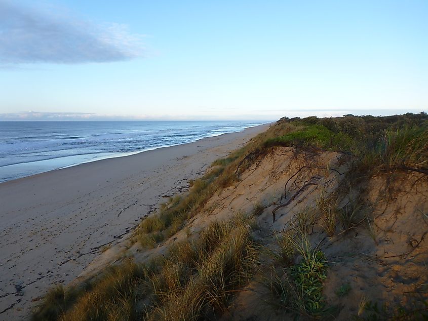 The beautiful coastline in Golden Beach, Victoria, Australia