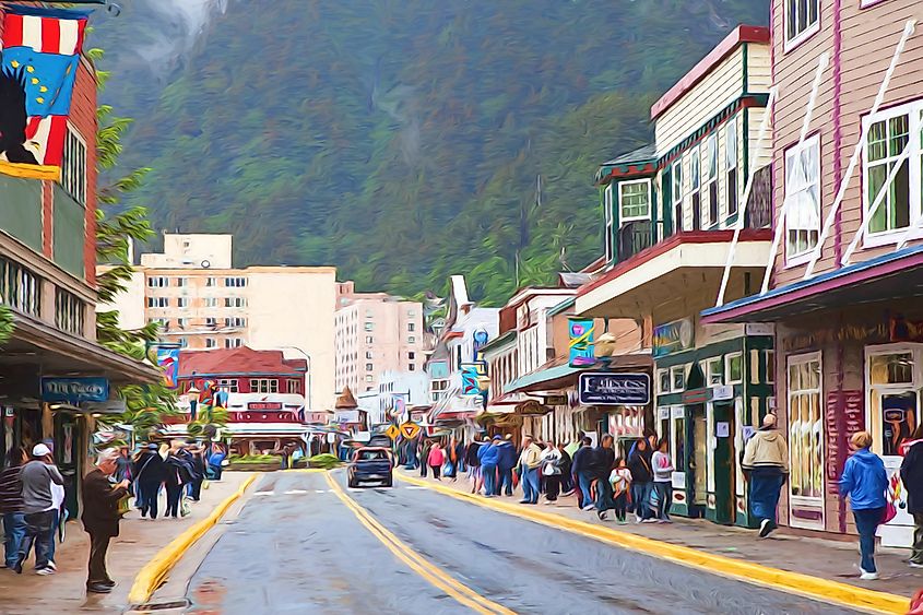 Downtown Juneau, the capital city of Alaska