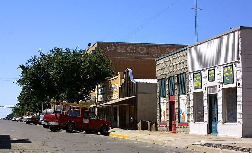 Storefronts in downtown Pecos