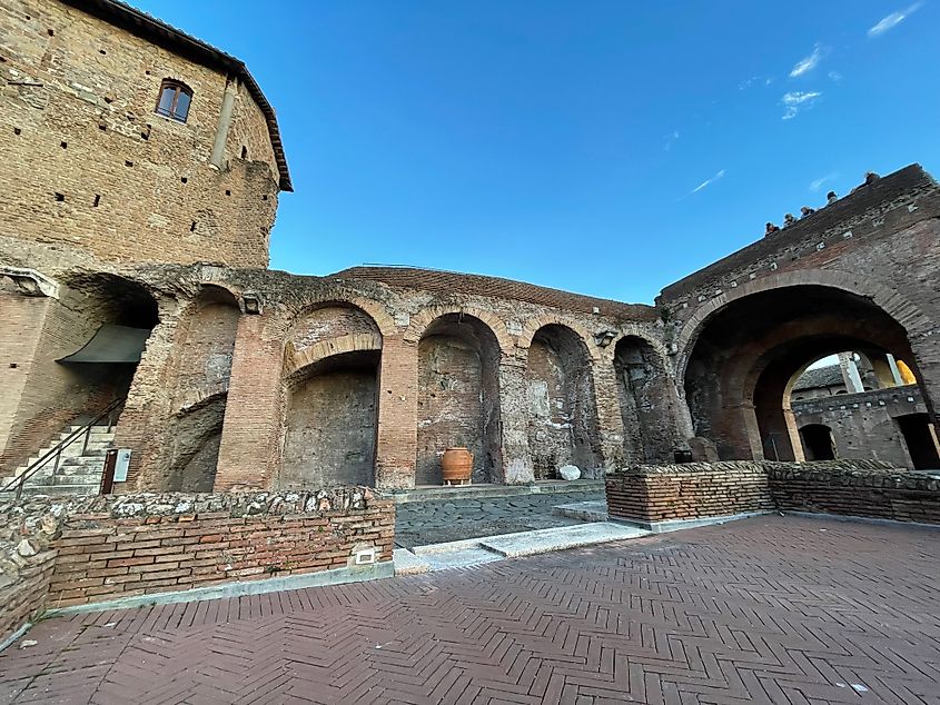 The merchant stalls of Trajan's Market, Ancient Rome.