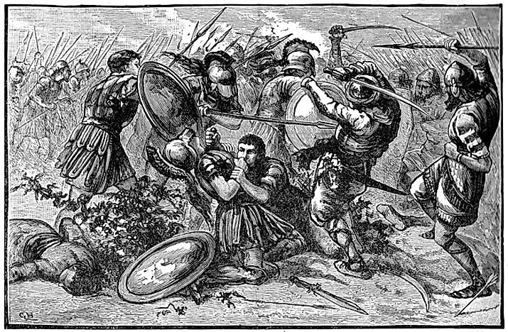 19th Century English School depiction of the Battle of Cunaxa