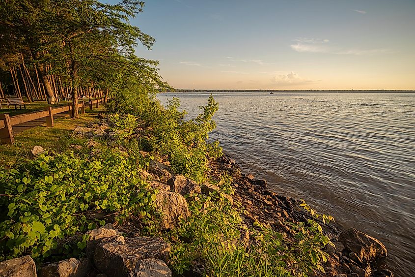 View of Oneida Lake at Verona Beach State Park.