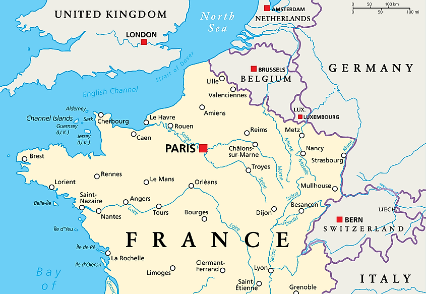 Seine river map