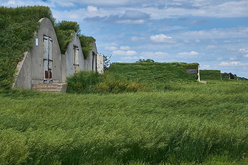 Buildings of the Naval Ammunition Depot in Hastings, Nebraska.