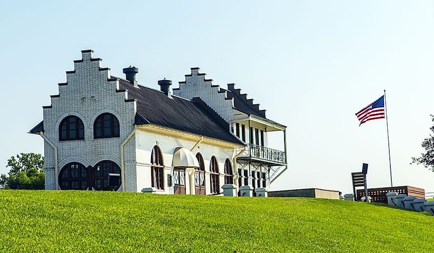 Famous historic Plaquemine Lock House.