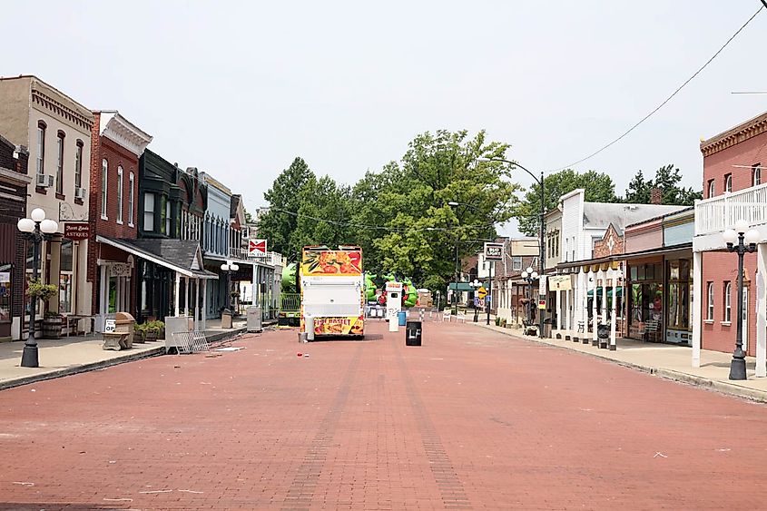 Main Street in Lebanon, Illinois