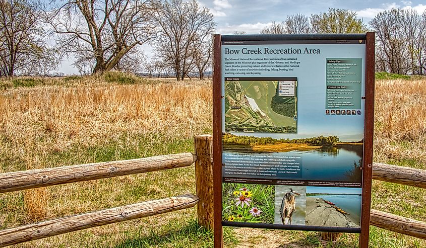 Missouri River National Recreational Area in spring in Yankton