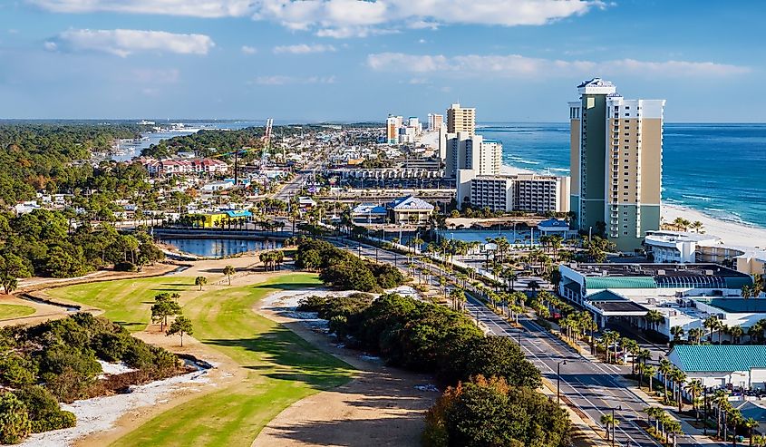 Panama City Beach, Florida, view of Front Beach Road