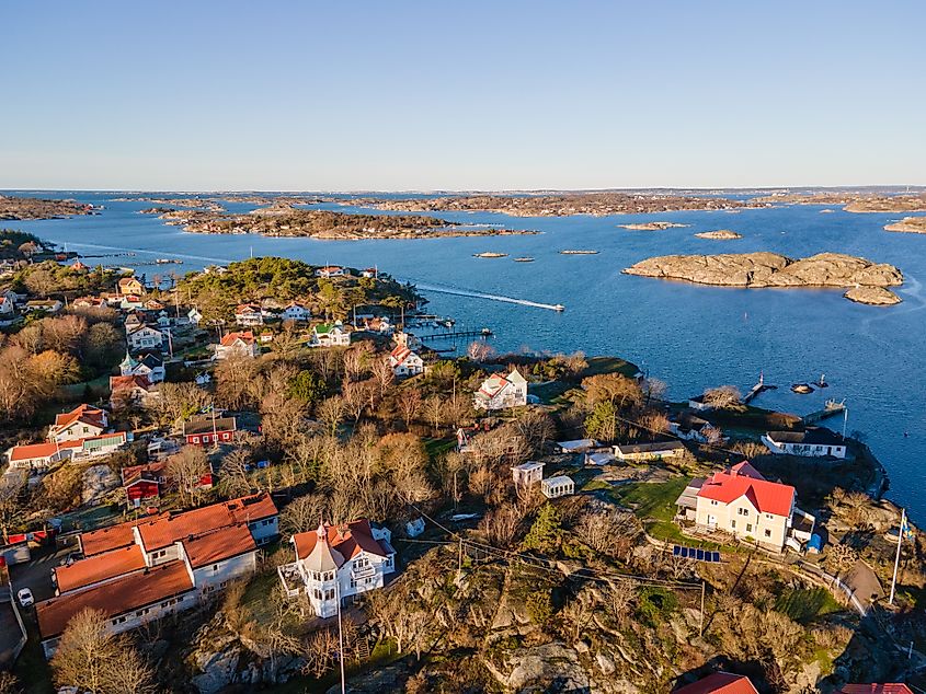 View from above of Styrsö, Sweden.