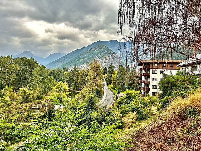 The way to the mountains in Leavenworth, Washington.