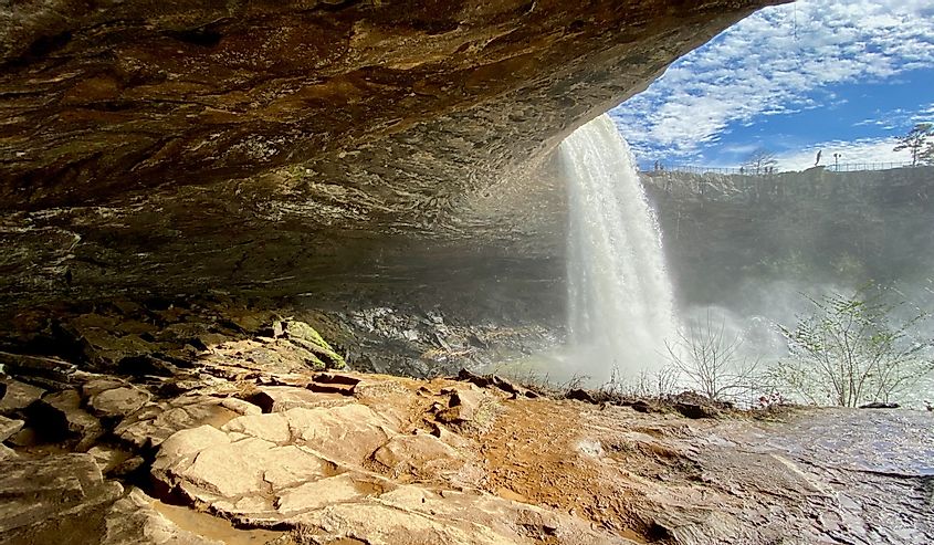 Noccalula Falls waterfall Gadsden, Alabama.