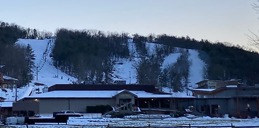 The ski mountain at Bryce Resort near Basye, Virginia.