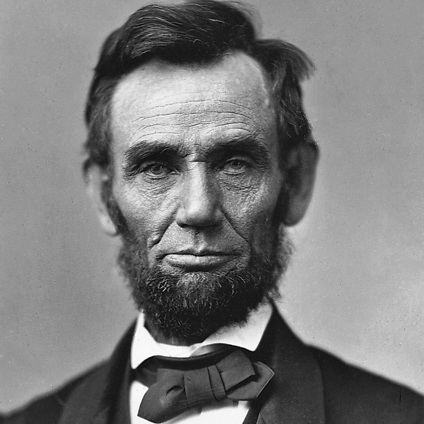 Black and white portrait of Abraham Lincoln, taken on November 8, 1863, eleven days before his famed Gettysburg Address