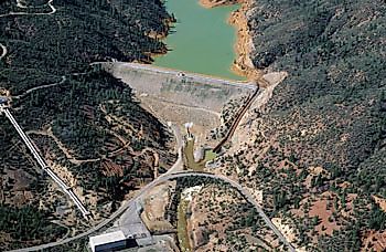 Spring Creek Debris Dam on Spring Creek, California.