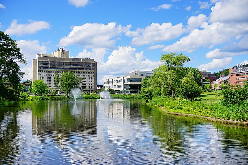 University of Massachusetts (UMASS) Amherst Campus landscape, via Feng Cheng / Shutterstock.com