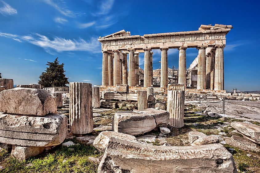 Parthenon temple on the Acropolis in Athens, Greece.