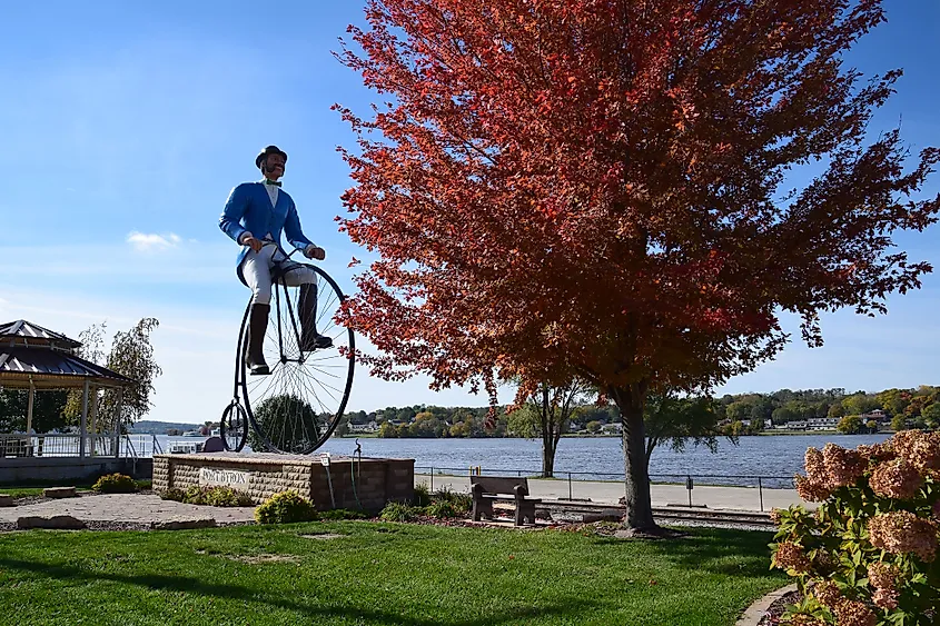 Port Byron, Illinois, across the Mississippi from LeClaire, Iowa
