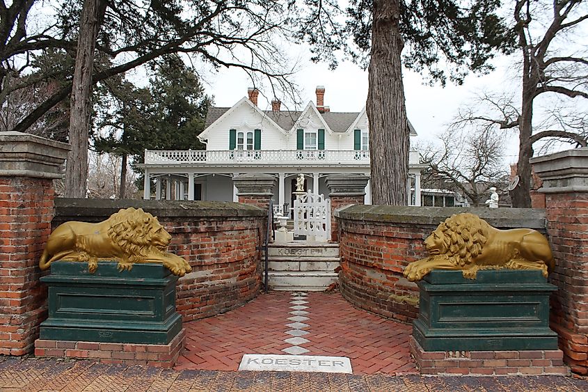 The historic 1876 Keoster House in Marysville, Kansas