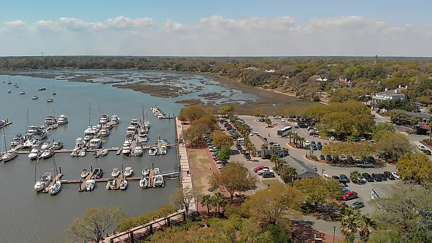 The waterfront in Beaufort, South Carolina.