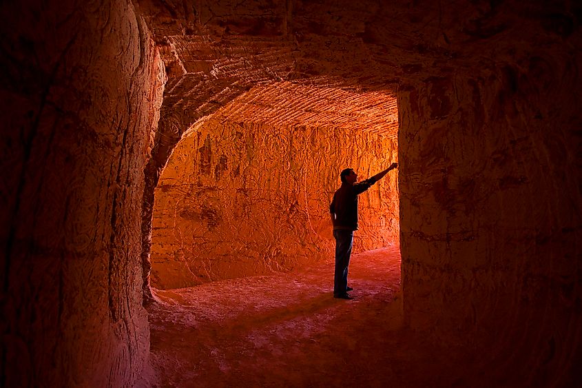 Tunnel in Coober Pedy.