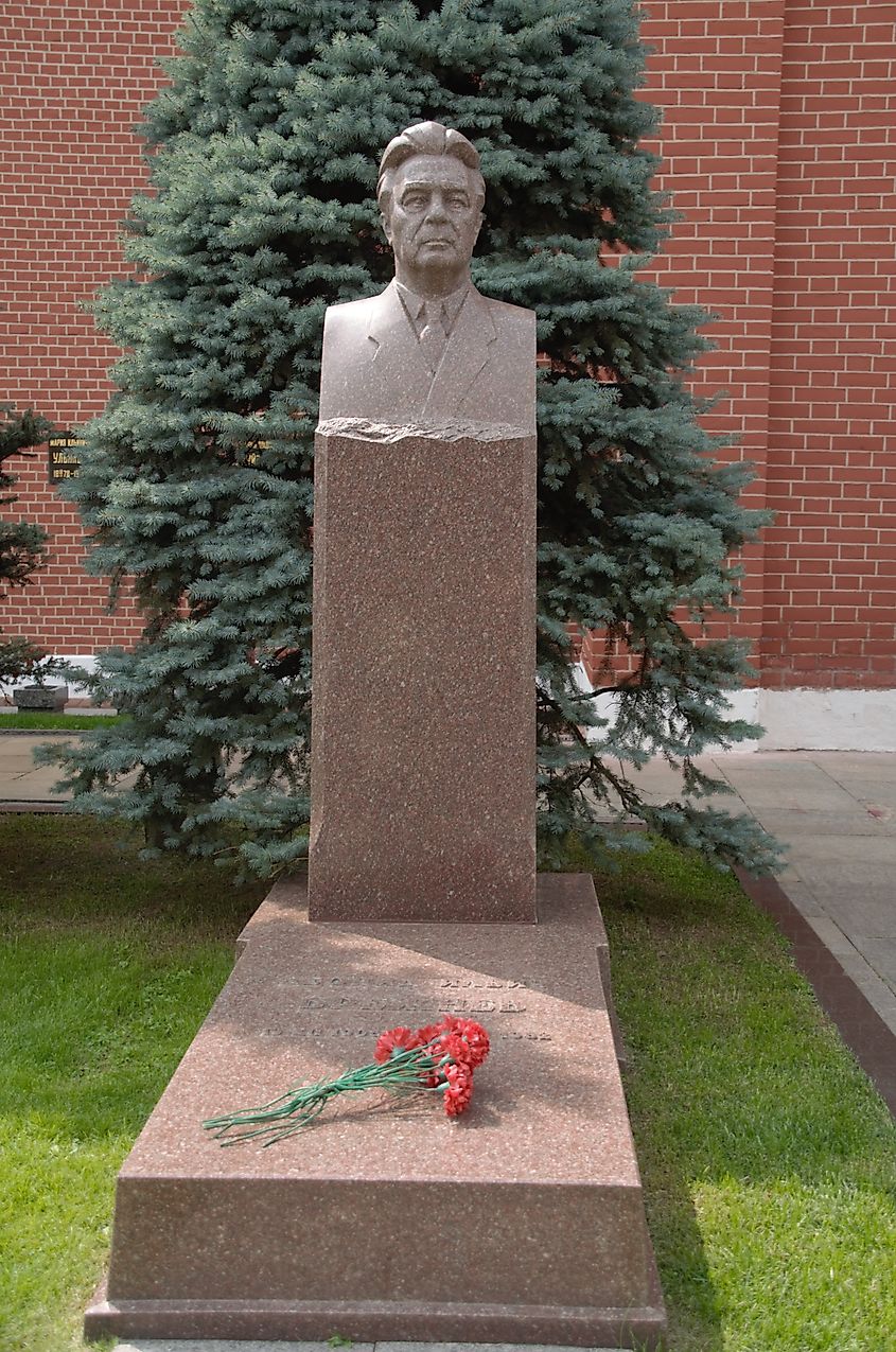 Brezhnev's tomb in the Kremlin Wall Necropolis