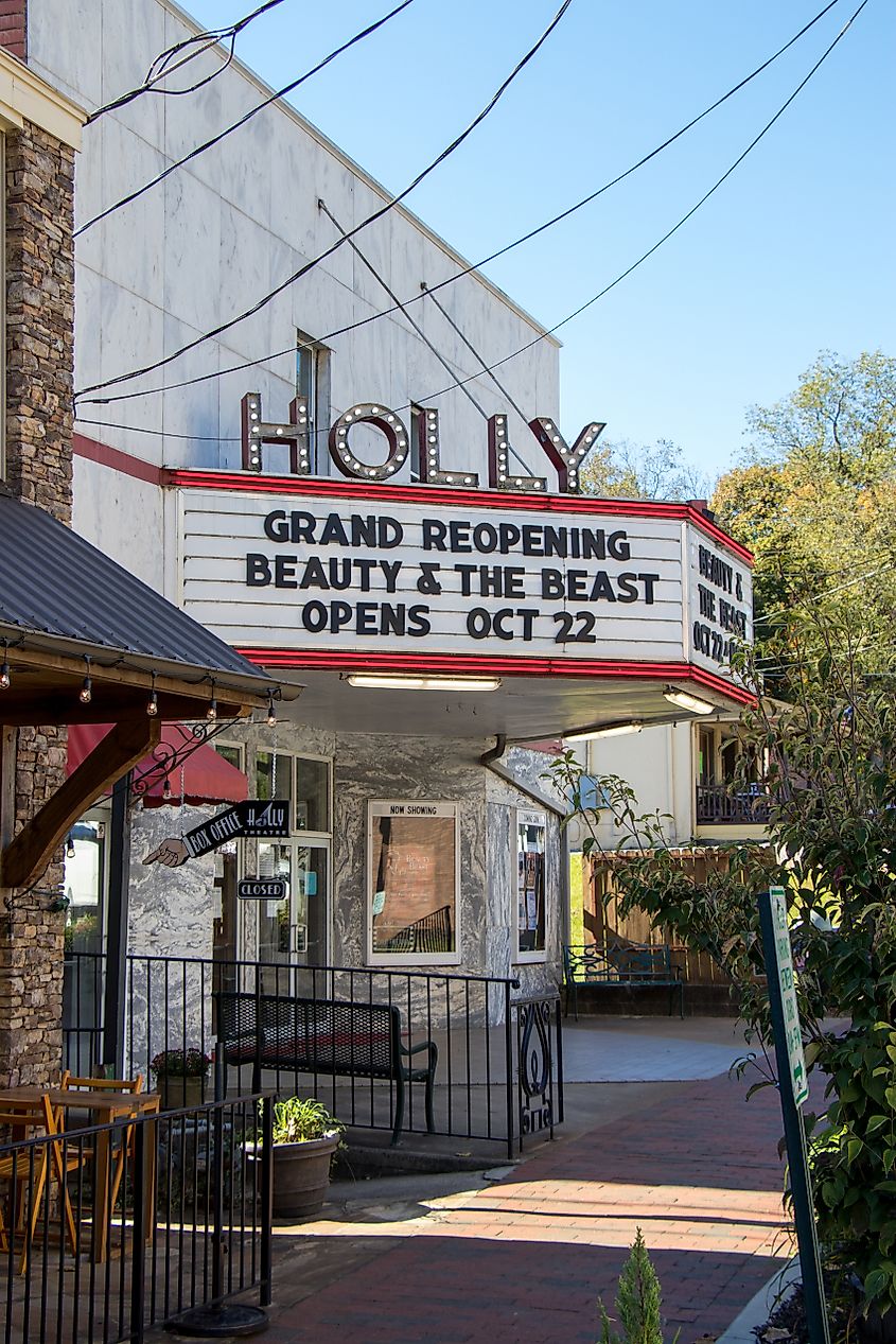 The historic Holly Theatre in Dahlonega, Georgia.