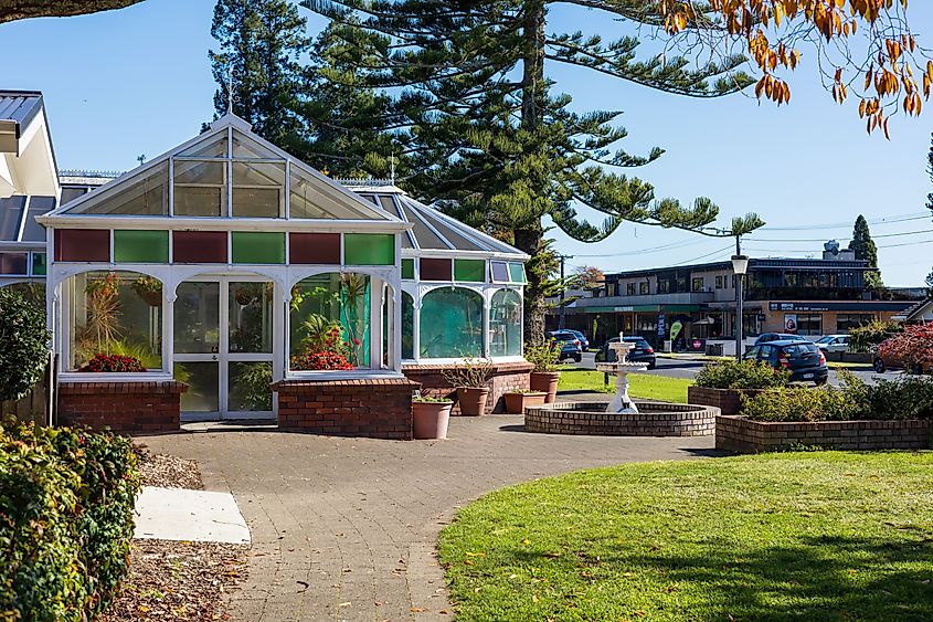 A garden in Cambridge, New Zealand.