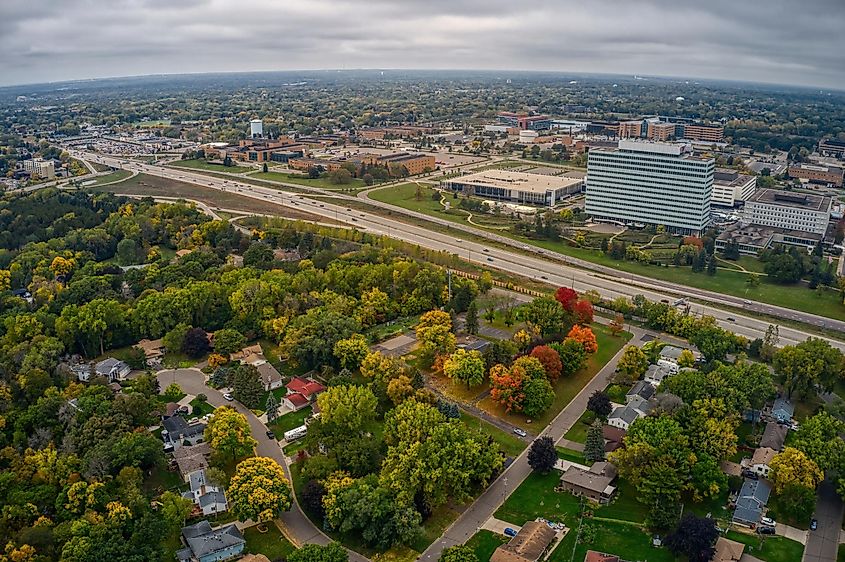 Aerial view of Maplewood, Minnesota