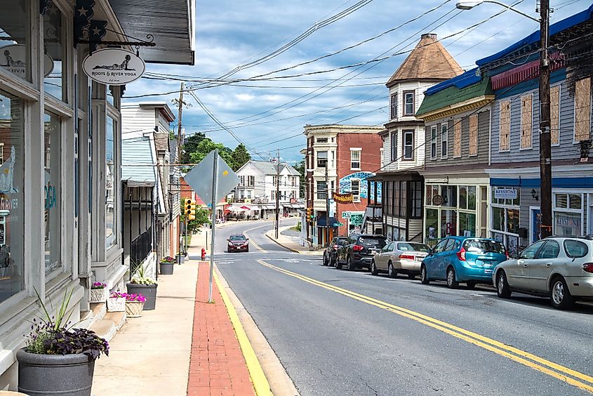 The old town of Brunswick, Maryland.