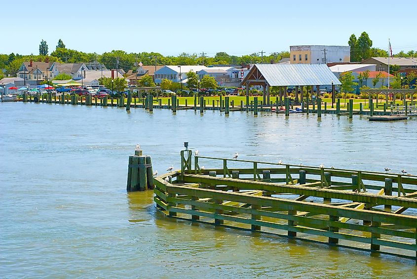 Waterfront in Chincoteague, Virginia.