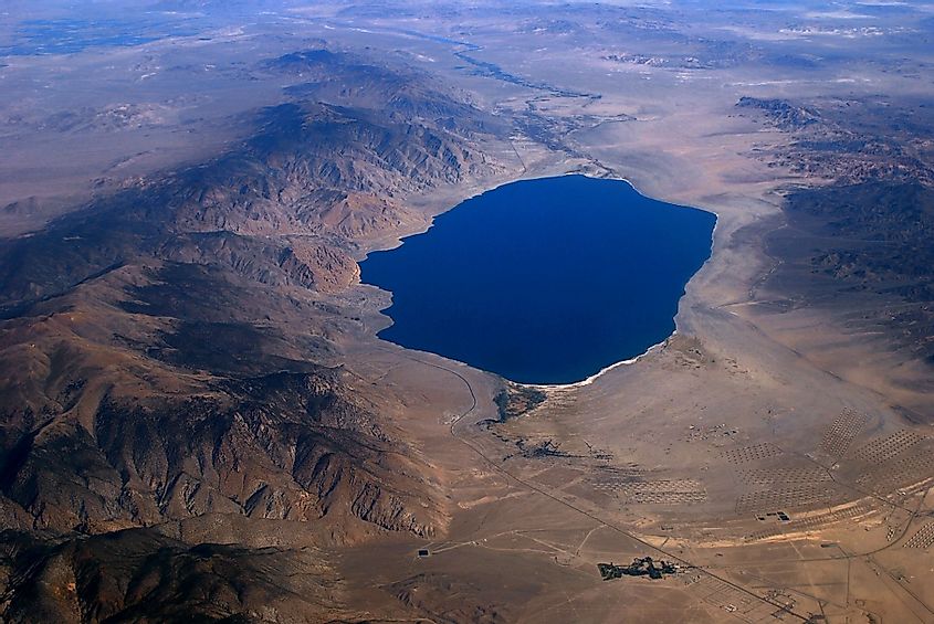 Aerial view of Walker Lake, Nevada