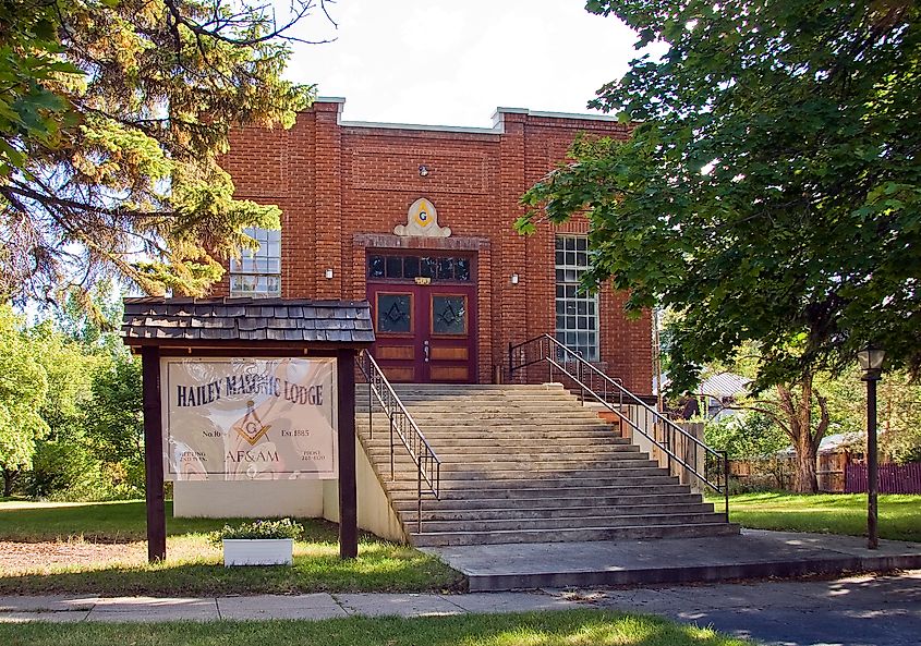 Hailey Masonic Lodge in Hailey, Idaho.