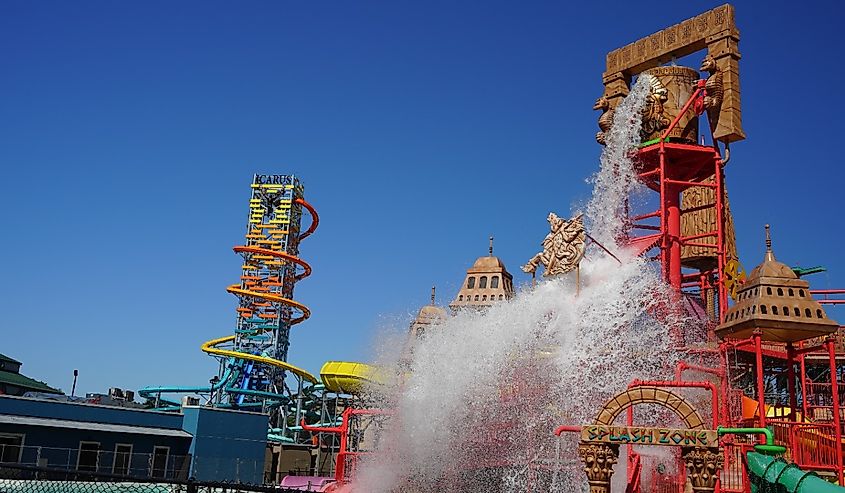 A water park in Wisconsin Dells, Wisconsin.