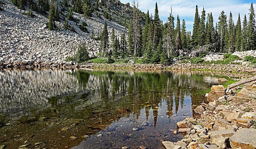 Still water at Independence Lakes, Albion Range, Idaho