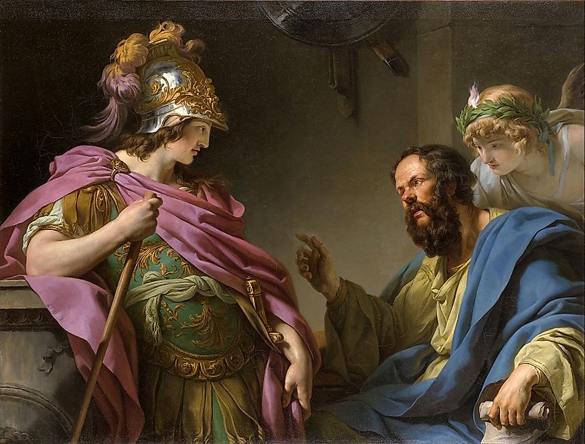 Alcibades being taught by Socrates, François-André Vincent