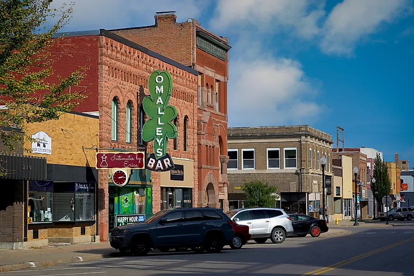 Historic downtown of Yankton, South Dakota.
