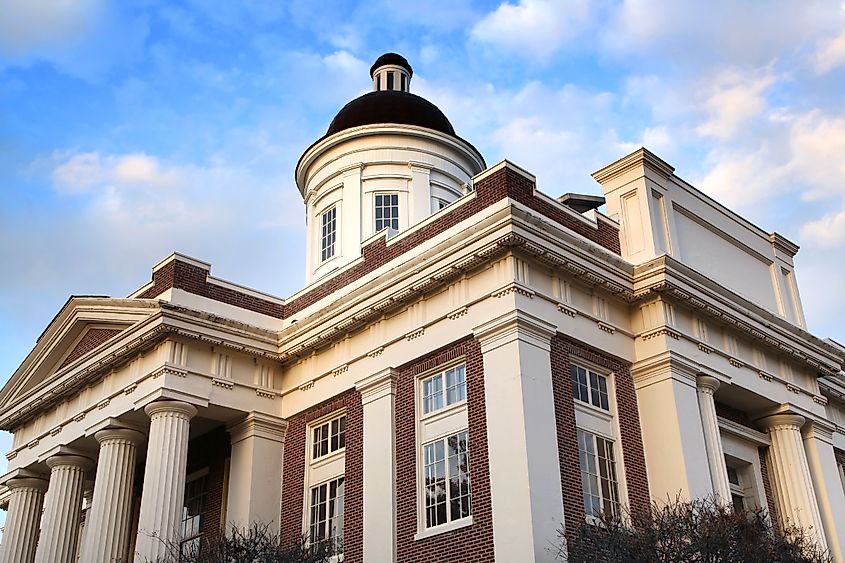 Historic Madison County Courthouse built in 1854, Canton, Mississippi.