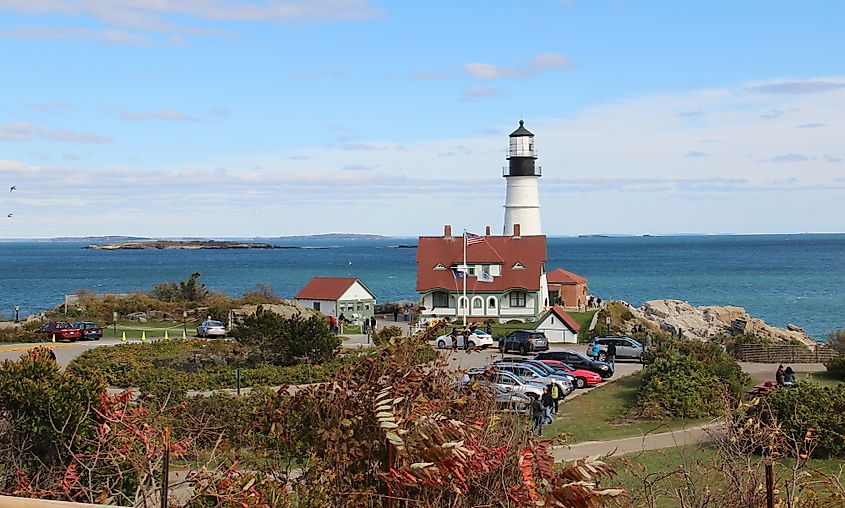 The lighthouse at Kennebunkport, Maine.