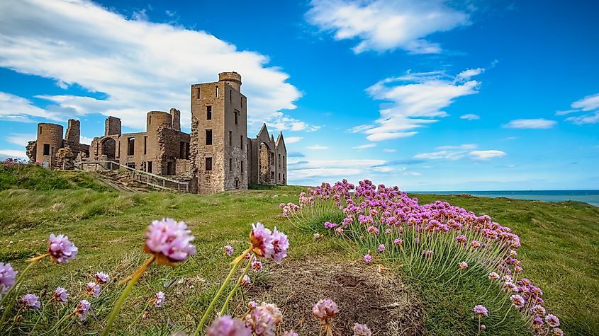 Slains Castle above Cruden Bay, Aberdeenshire, Scotland