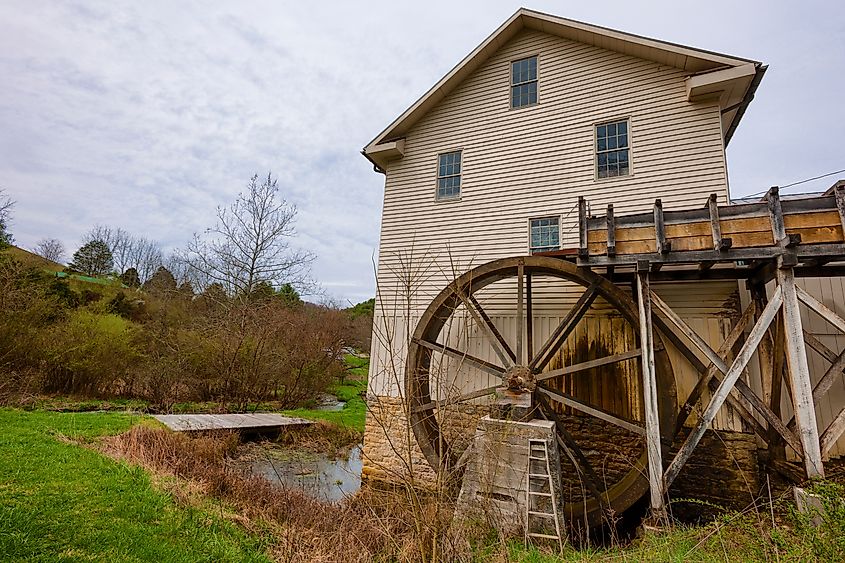 The White's Mill, a 150-year old mill, located near Abingdon, Virginia.