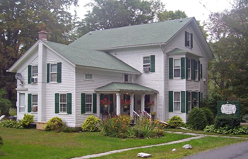 Delaware and Hudson Canal Company House, now Roebling Inn, Lackawaxen, PA.