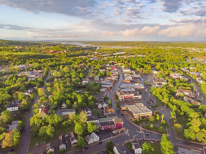 Aerial view of Antigonish, Nova Scotia, Canada