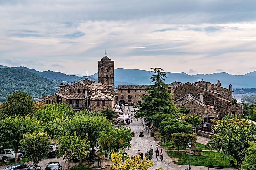 The medieval village of Ainsa in Spain.