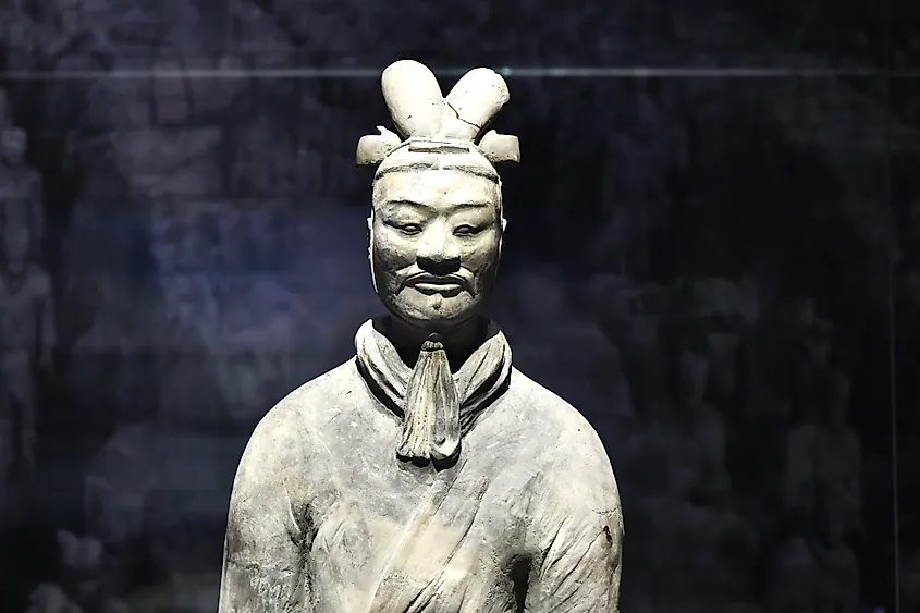 A sculpture of Qin Shi Huang from a 2019 exhibition in Thailand.