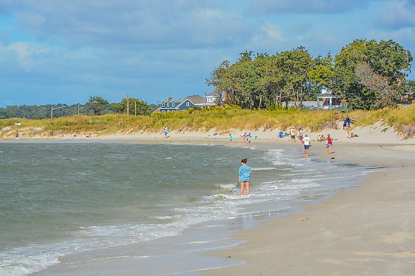 The Cape Charles Beach on the Chesapeake Bay, in Cape Charles