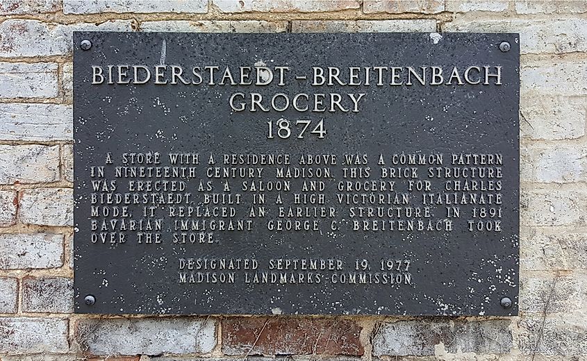Landmark plaque.