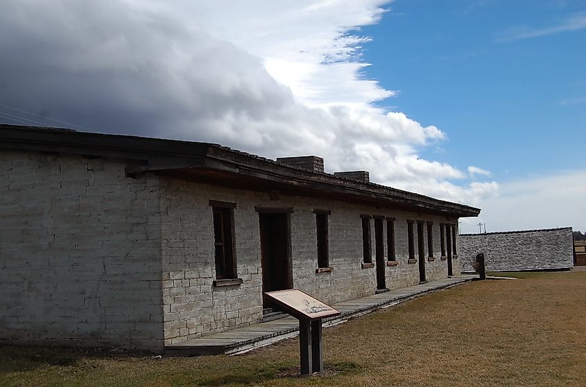 A building in the Fort Owen State Park near Stevensville, Montana.